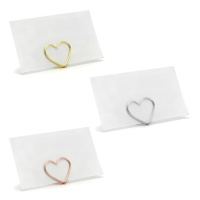 Porte-marqueurs à coeur doré - 10 pcs.