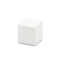 Boîte carrée blanche 5 cm - 10 unités