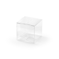 Boîte carrée transparente 5 cm - 10 unités
