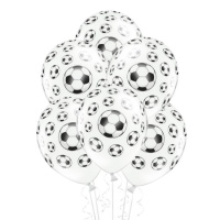 Ballons de football en latex 30 cm - PartyDeco - 6 pcs.