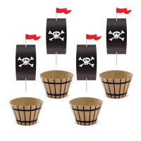 Set d'emballages pour la fête des pirates - 6 unités