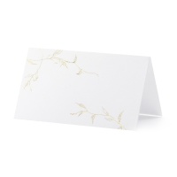 Carte de signet avec branches dorées - 10 pcs.