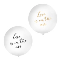 Ballon géant en latex Love is in the air 90 cm - PartyDeco - 1 unité