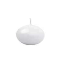 Bougie flottante blanche de 5 cm - 10 unités