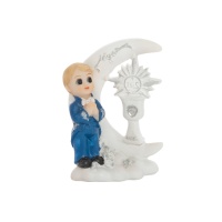 Figurine pour gâteau Ma première communion avec ornement enfant - 9 cm