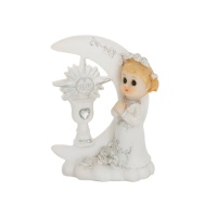 Figurine pour Mon gâteau de première communion avec ornement fille - 9 cm