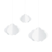 Pendentifs décoratifs de nuages d'aviateurs - 3 unités