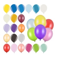 Ballons en latex 12 cm métalliques - PartyDeco -100 unités