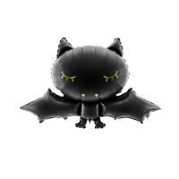 Ballon silhouette chauve-souris XL noir 80 x 52 cm - PartyDeco