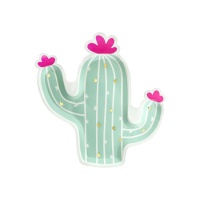 Plaques de cactus 23 x 24 cm - 6 unités