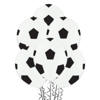 Ballons de football en latex 30 cm - PartyDeco - 6 pcs.