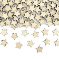 Confettis en forme d'étoile en bois de 50 unités