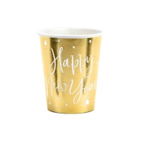 Coupes Golden Happy New Year 220 ml - 6 unités