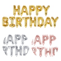 Lettres de ballons Happy Birthday 35 cm - PartyDeco