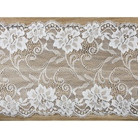 Chemin de table en dentelle blanche de 18 cm - 9 m