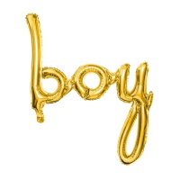 Ballon lettre Golden Boy 63 x 74 cm - PartyDeco