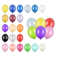Ballons en latex marron métallisé 27 cm - PartyDeco - 100 unités