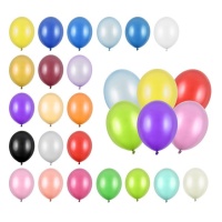 Ballons en latex 27 cm métalliques - PartyDeco -50 unités