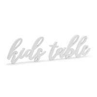 Panneau de table pour enfants en bois blanc - 38 x 10 cm