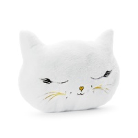 Peluche de chat blanc - 40 x 29 cm
