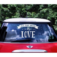 Autocollant pour voiture All You Need is Love 33 x 45 cm - 1 unité