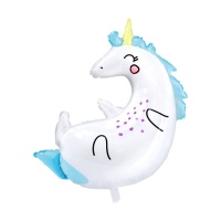 Silhouette de ballon XL happy unicorn 70 x 75 cm - PartyDeco