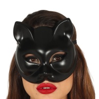 Masque de femme chat noir