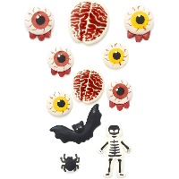 Figures en sucre d'Halloween assorties - Scrapcooking - 8 unités