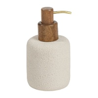 Distributeur de savon Bois & Terre, style rustique - 16 cm