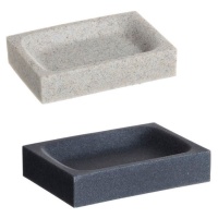 Porte-savon carré en pierre de 11,4 x 7,8 cm - 1 pièce