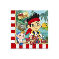 Serviettes de table Jake l'Aventure Pirate 16.5 x 16.5 cm - 20 pièces