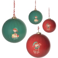 Boules de Noël avec lutins - 4 pièces