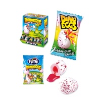 Chewing-gum aux oeufs fourrés - paquet individuel - Œufs Fini Dino - 200 unités
