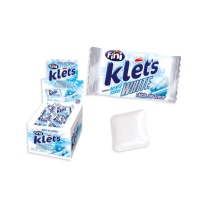 Chewing-gum à la menthe douce emballé individuellement - Fini Klet's blanc - 200 unités