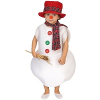 Déguisement de bonhomme de neige avec écharpe pour enfant