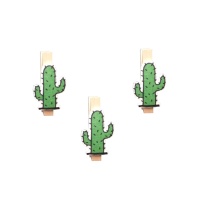 Pince à épiler Cactus vert 4.8 cm - 3 pièces