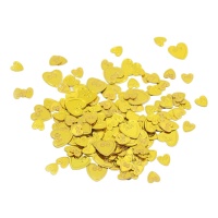 Confettis de coeurs dorés 15 g