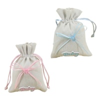 Sacs en tissu pour tétine de douche de bébé - 2 unités