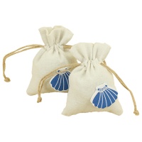 Sac en tissu avec coquillage - 2 pcs.