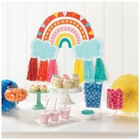 Kit décoratif Nuage arc-en-ciel - 41,9 x 68,5 cm