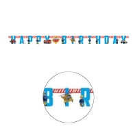 Guirlande Sam le pompier Joyeux Anniversaire 1,92 cm