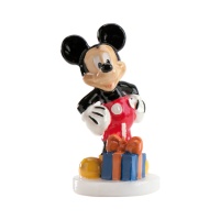 Bougie Mickey Mouse avec cadeau 8 cm - 1 pc.