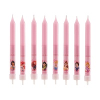 Bougies Princesse Disney 8,5 cm - 8 unités