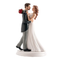 Figurine pour gâteau de mariage des mariés dansants - 21 cm
