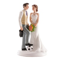 Décor de mariage pour les mariés footballeurs - 20 cm