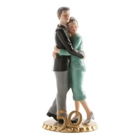 Figure pour le gâteau des noces d'or du 50e anniversaire - 20 cm