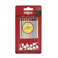 Bougies magiques colorées 6 cm - 10 unités