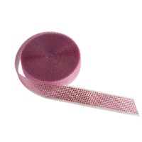 Ruban strass 8 lignes pour gâteau rose - 10 m