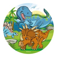 Disque azyme comestible dinosaure préhistorique 20 cm