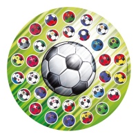 Papier en sucre ballons de football Coupe du Monde 16 cm